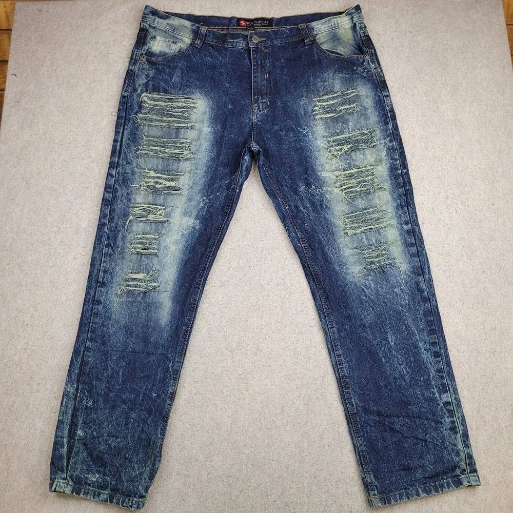 Southpole Mens Distressed Acid Wash Jeans Size 42 x 32 Hop‎ Skater Denim Vintage